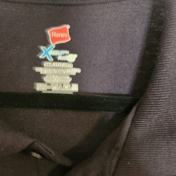 Hanes Black Polo Shirt 3XL - Picture 2 of 5
